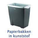 Papierbakken in kunststof