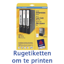 Rugetiketten om te printen