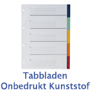 Tabbladen Onbedrukt Kunststof