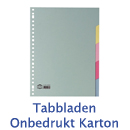 Tabbladen Onbedrukt Karton