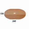 Tafel 2 kolompoten 120x240cm