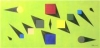 Schilderij Punten 2008 olieverf  50 x 100cm