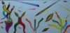 Schilderij Bloemen 2009 olieverf 50 x 100cm