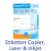 Etiketten Copier, Laser & Inkjet