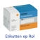 Etiketten op rol