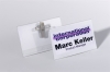 BADGE MET COMBIKLEM 40X75MM TRANSPARANT