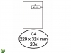 ENVELOP GREEN STAMP AKTE C4 324X229 VR40 100GR WIT