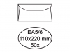 ENVELOP HERMES BANK EA5/6 110X220 80GR 50ST WIT