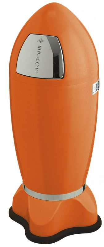 Dakraam Mew Mew verrader Afvalbak Wesco Spaceboy XL 35 ltr, oranje.