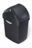 Afvalbak Simplehuman Plastic Can Swing 8 ltr, zwart.