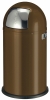 Afvalbak Wesco Pushboy 50 ltr, choco.