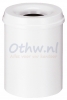 Afvalbak Vlamdovend 15 liter, Wit