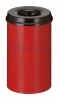 Afvalbak Vlamdovend 20 liter, Rood/Zwart