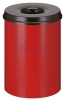 Afvalbak Vlamdovend 30 liter, Rood/Zwart
