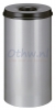 Afvalbak Vlamdovend 50 liter, Aluminium/Zwart