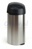 Afvalbak Rond met touchdeksel 60 liter, Chroom/zwart