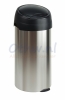 Afvalbak Ronde afvalbak met touchdeksel 60 liter, RVS look