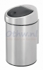 Afvalbak Brabantia Wandafvalemmertje Touch 3 liter, Mat-RVS FPP
