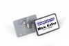 BADGE MET COMBIKLEM 40X75MM GRIJS