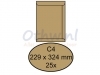 Envelop Clevermail akte C4 229x324mm 90gr bruin 25 stuks