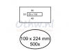 Envelop Hermes 109x224mm venster 2,5x11mm midden 500stuks
