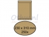 Envelop akte 230x310mm zelfklevend 90gr bruin 250stuks
