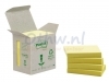 Memoblok 3M Post-it 653-1B 38x51mm 6 stuks recycled geel
