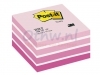 Memoblok 3M Post-it 2028P kubus 76x76mm aqua roze 450vel