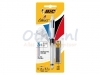 Balpen Bic 3kleuren met vulpotlood HB 0.7mm in blister