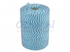 Touw katoen 45meter 50gr blauw/wit