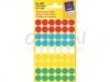 Etiket Avery Zweckform 3088 rond 12mm assorti 270stuks