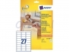 Etiket Avery L4737REV-25 63.5x29.6mm afneembaar wit 675stuks