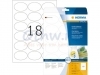 Etiket Herma 4358 63.5x42.3mm verwijderbaar ovaal 450stuks