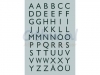 Etiket Herma 4133 13x12mm letters A-Z zwart op zilver