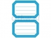Etiket Herma 5714 82x55mm schrift blauwe rand 12stuks