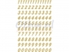 Etiket Herma 4151 8mm getallen 0-9 goud op transparant 200st