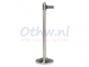 Afzetpaal Securit RVS met rolband 210cm grijs
