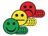 Magneet TNP smiley 5cm 2x geel 2x groen 2x rood