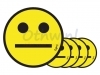 Magneet TNP smiley 7.5cm emotie neutraal geel