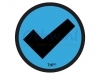 Magneet TNP check 3cm lichtblauw