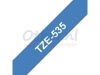 Labeltape Brother P-touch TZE535 12mm wit op blauw