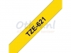 Labeltape Brother P-touch TZE621 9mm zwart op geel